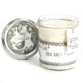 6x Velas en Bote Cristal - Seasalt and Moss