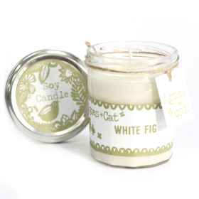 6x Velas en Bote Cristal - White Fig