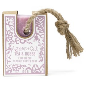 6x Jabón con cuerda - TEA & ROSES